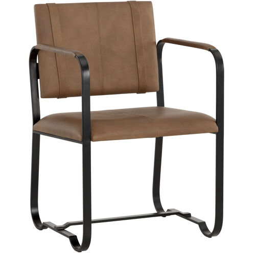Garrett Cognac Leather Office Chair